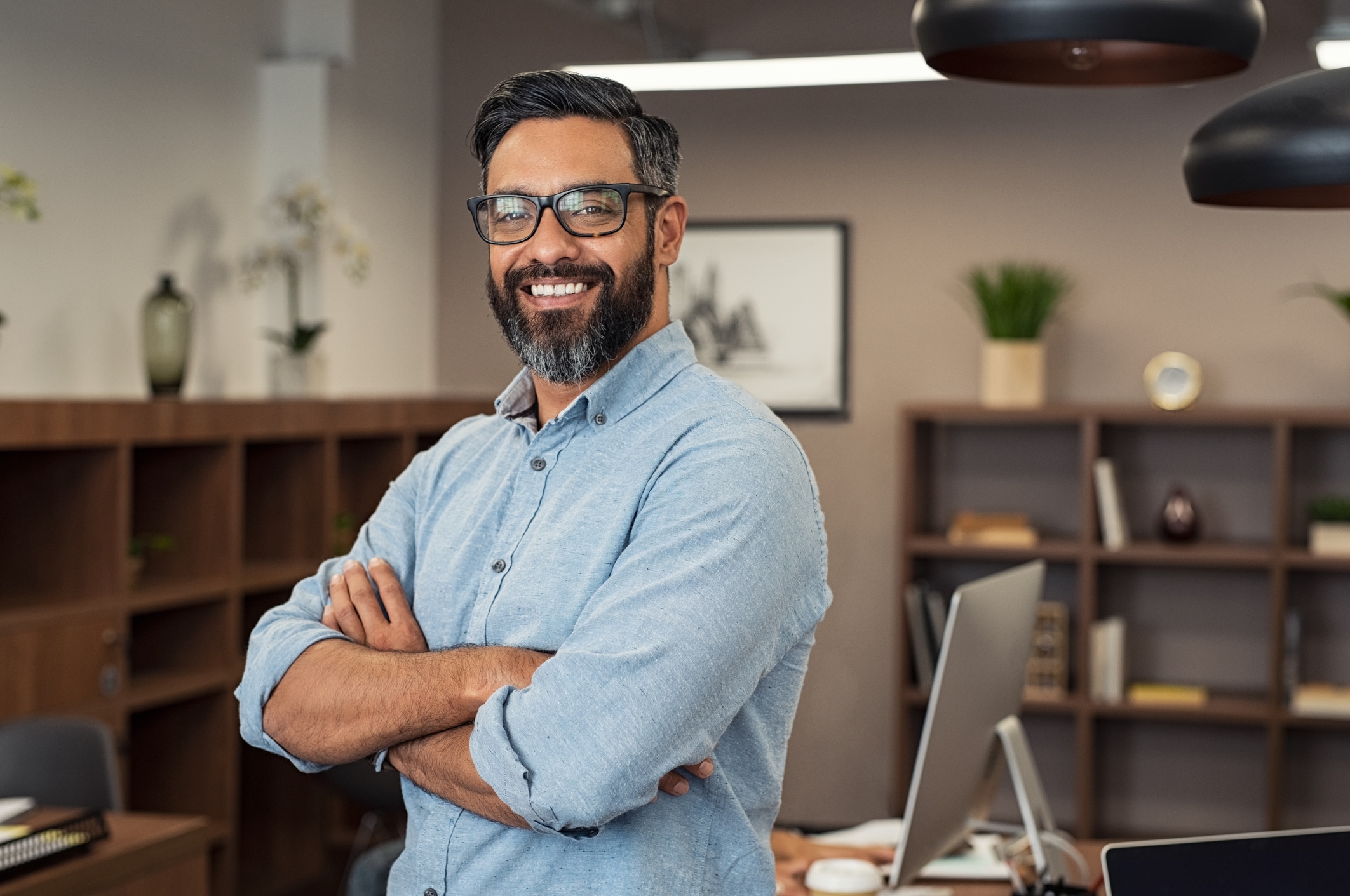 photo of young businessman smiling 